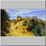Genzano, Ziegenhirte und Ansicht eines Dorfes, 1843.jpg
